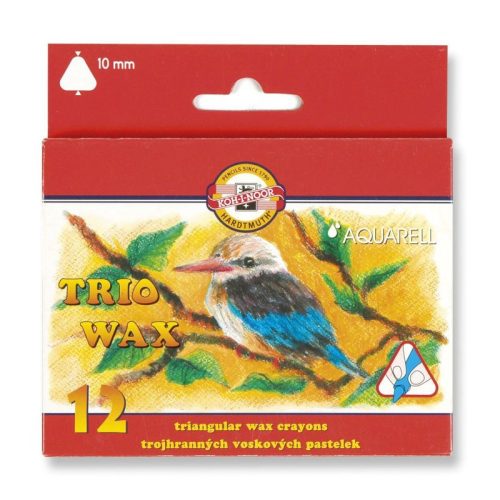 Koh-I-Noor 8252 Aquarell Viaszkréta 12 Darab Háromszögletű 10 mm