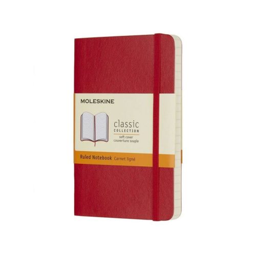 Moleskine Notesz Qp611F2 Puha Skarlát Piros P Vonalas