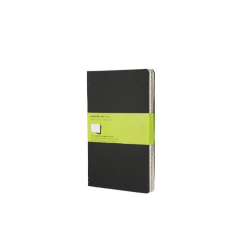 Moleskine Jegyzetfüzet Cahier 3 Darab Qp318 Fekete L Sima