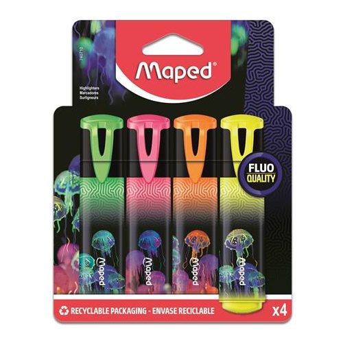 Maped Fluo Peps Szövegkiemelő Készlet 4 Szín/Készlet Deepsea Paradise