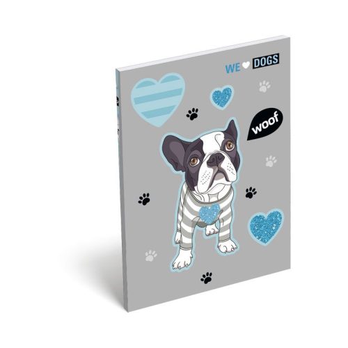 Lizzy Card Notesz Papírfedeles A/7 We Love Dogs Woof