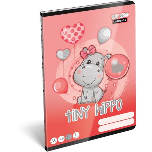 Lizzy Card Füzet Tűzött A/5 1. Oszt. FSC Lollipop Tiny Hippo