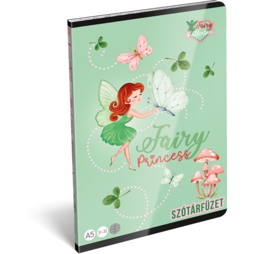 Lizzy Card Füzet Tűzött A/5 Szótár FSC Fairy Ballerina Dance