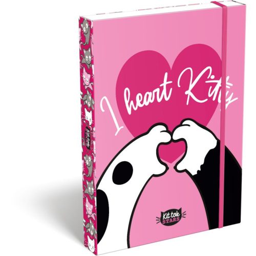 Lizzy Card Füzetbox A/5 Kittok Heart Kitty
